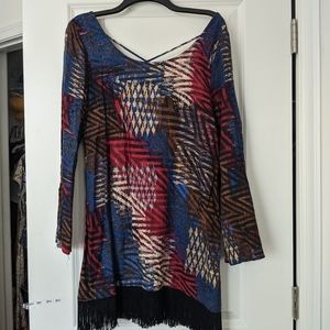 Fringe mini dress